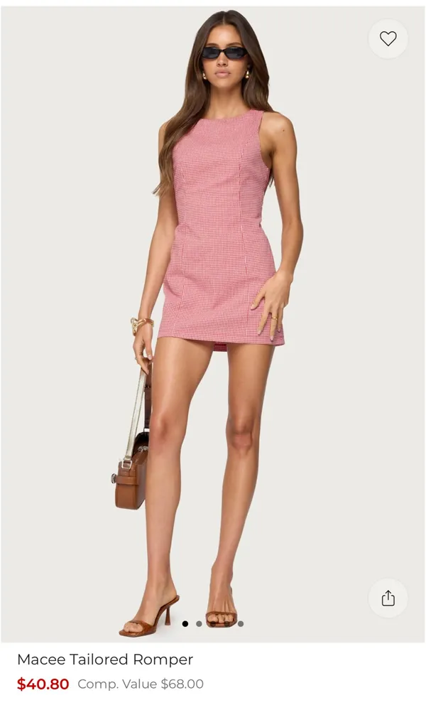 Edikted Gingham Dress - Image 4