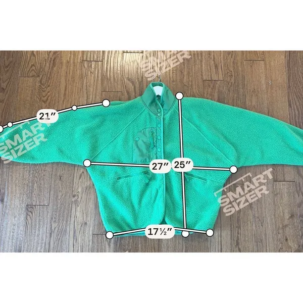 Amazon green oversized zip front fleece size M - Image 5