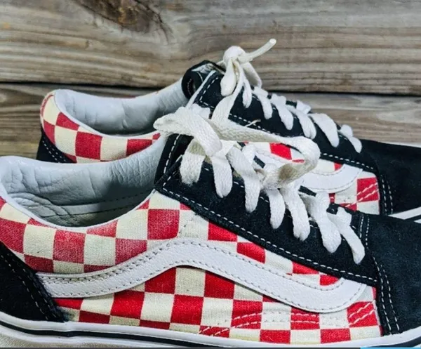 Vans old skool checkered men's size 3.5 women 5.00 - Image 3