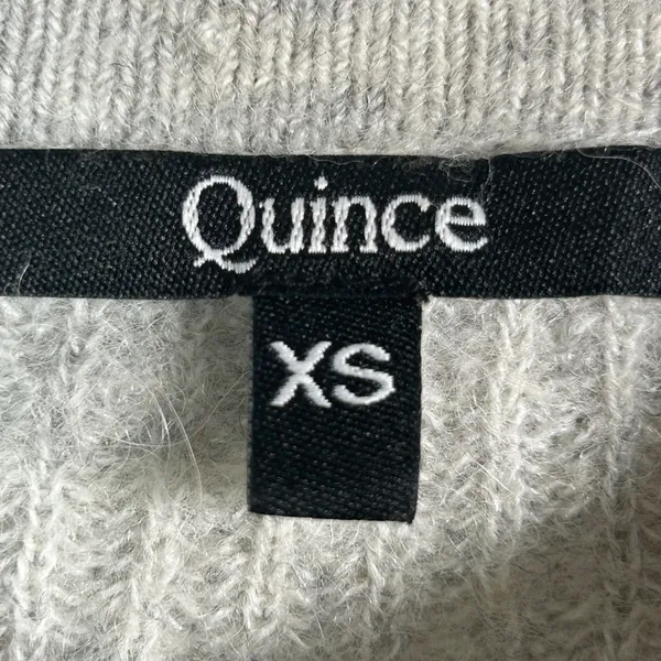 Quince Ribbed Alpaca Wool Blend Crewneck Sweater Heather‎ Gray XS - Image 5