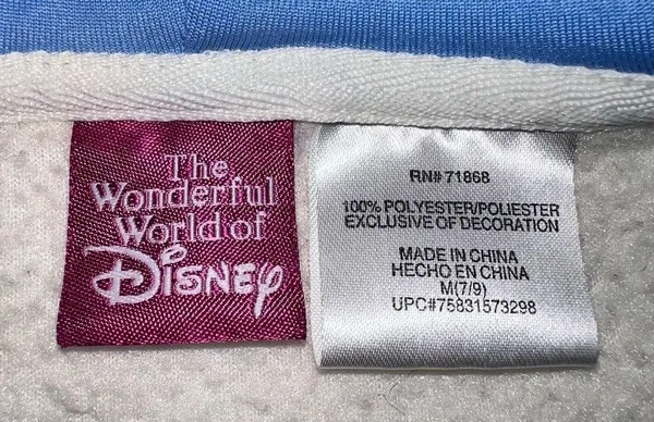 Disney Eeyore Fleece Zip Front Jacket w/Kangaroo Pockets & Eeyore Patch-Size 7-9 - Image 10