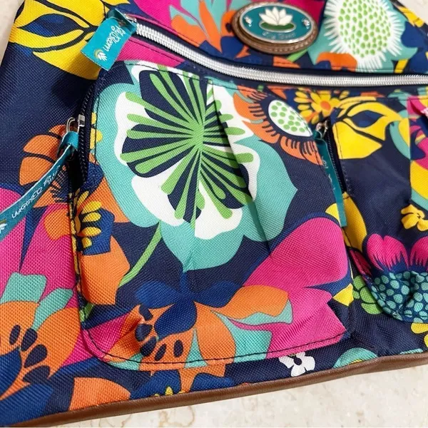 Lily Bloom Floral Print Canvas Bag Purse - Image 10