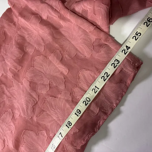 LOFT Pink Floral Jacquard Ruffle Sleeve Blouse Top 764142 L - Image 11