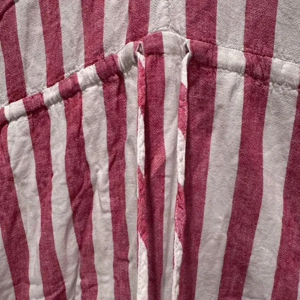 Rails Ren Drawstring Waist Mini Dress Seville Pink White Strip Sz‎ Small Linen - Image 8