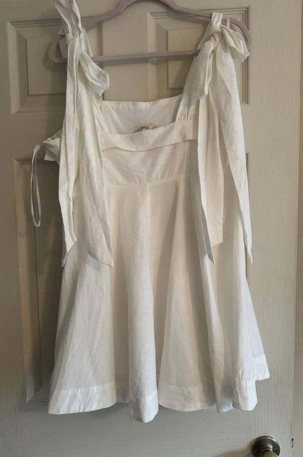 White Mini Cocktail Dress - Image 3