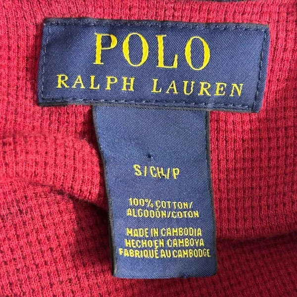 Polo Ralph Lauren‎ Waffle Knit Thermal Shirt Small Buffalo Holiday Festive Warm - Image 6
