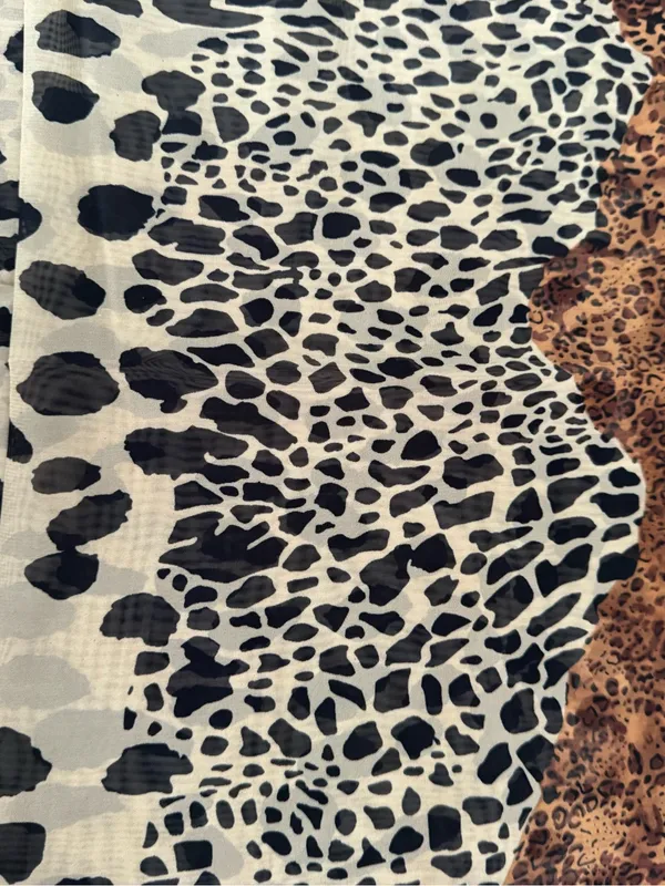 Leopard Print Lightweight Scarf - Image 4