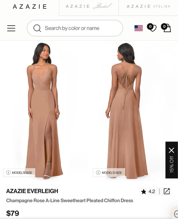 Azazie Bridesmaid Dress - Image 2