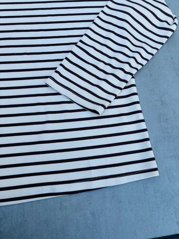 Ladies XXL Brown/Beige Stripe Top - like new! - Image 7
