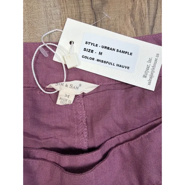 NWT Sim & Sam Wissfull Mauve Pleated Front Mini Wrap Skirt Urban Sample Size M - Image 2