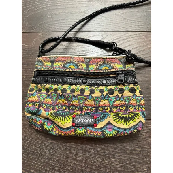 Sak roots Women’s Aztec Boho Patterned Crossbody Bag Purse - Image 2