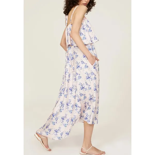 Osman Yousefzada Pink Floral Halter Midi Dress XS Party Vacation Designer $300 - Image 3