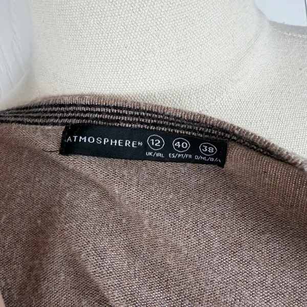 Atmosphere brown button up cardigan - Image 4