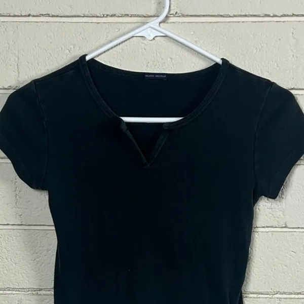 Brandy Melville Black Ashlyn Top one size - Image 7