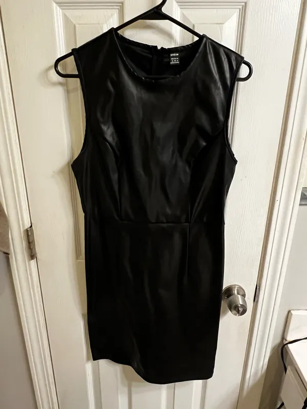 Black leather Dress Size M - Image 2