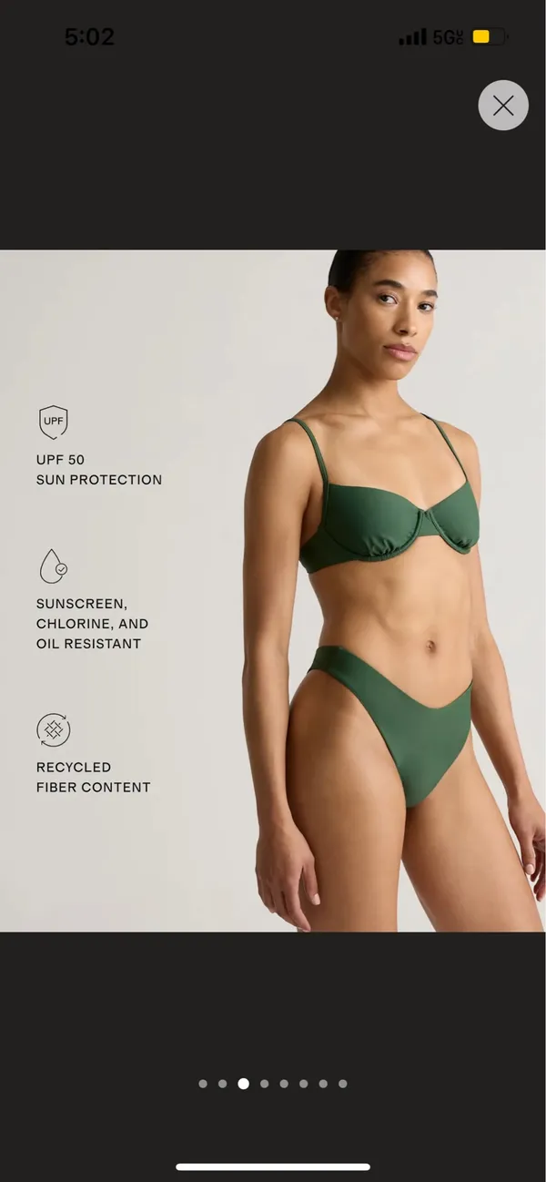 Quince Italian High-Leg Bikini Bottom Size Medium - Image 4