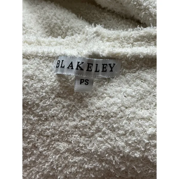 Blakeley Womens Cream Popcorn Knit Thunderbird Graphic Longline Cardigan‎ PS - Image 4