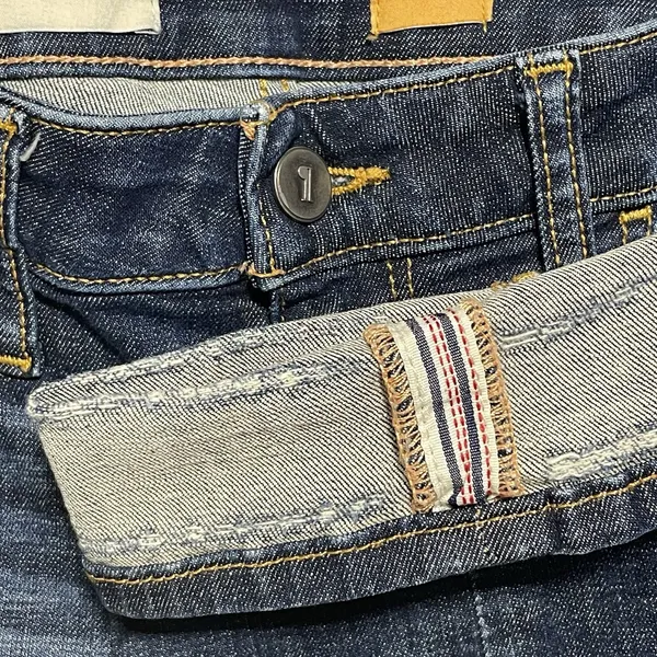 Pilcro the Letter Press Jeans Anthropolgie‎ Sz 29 Stet Selvege Blue Denim FLAW - Image 5