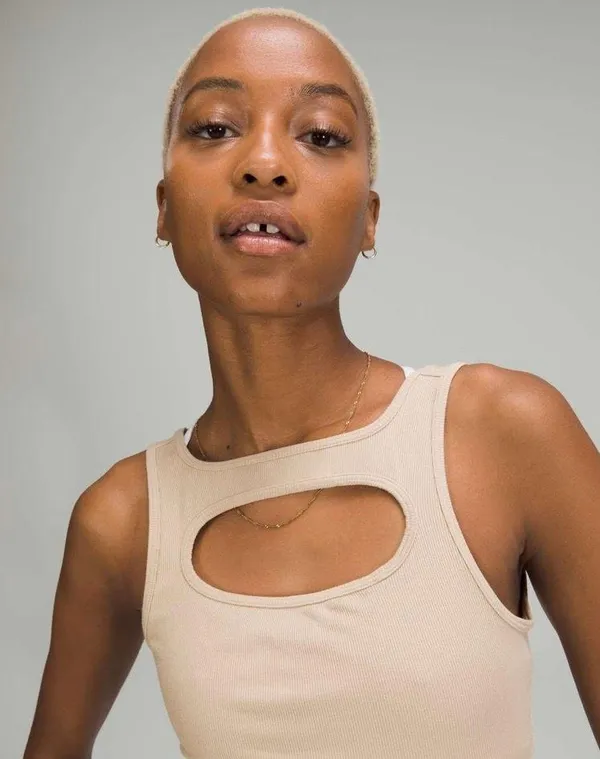 Lululemon LA Front Cut-Out Crop Tank Trench 6 - Image 7