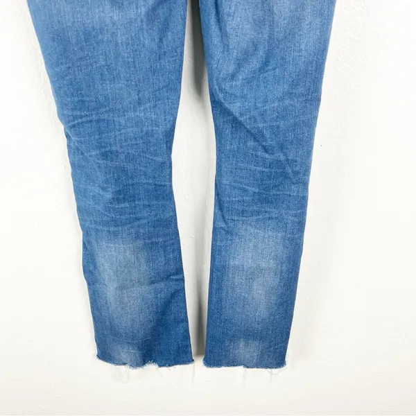 MADEWELL Cali Demi-Boot Button Fly Flare Leg Ripped Denim Jeans 25 Preppy Casual - Image 8
