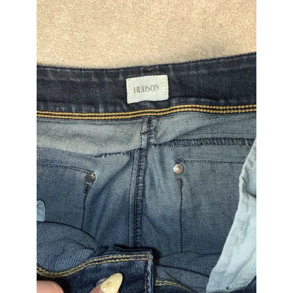 Hudson Gray Hudson Jeans Women's Size 31 Blue Collin Low Rise Skinny Button Flap - Image 3