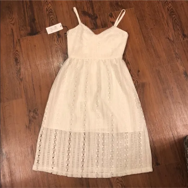 Ali & Jay Bellissimo Midi White Lace Bridal Dress XS NWT - Image 5