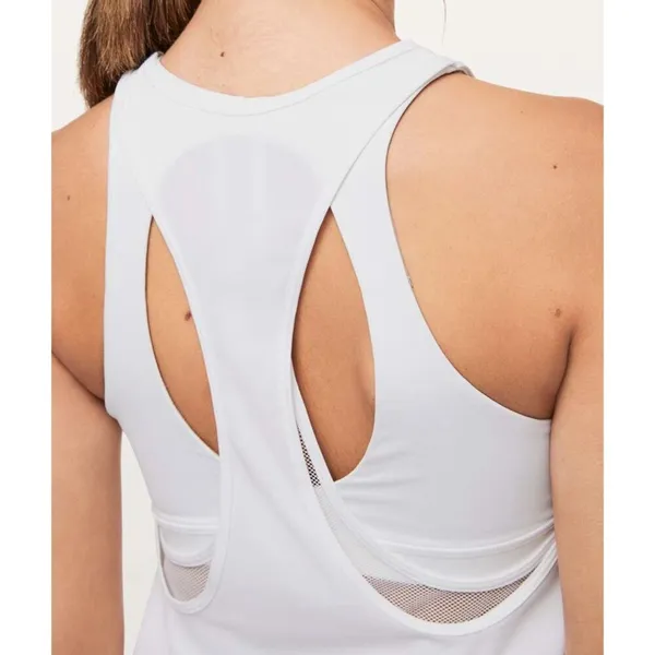 NWT Lululemon Cross Conditioning 2-in-1 Tank Built In Bra B/C Cup White Size 10 - Image 2