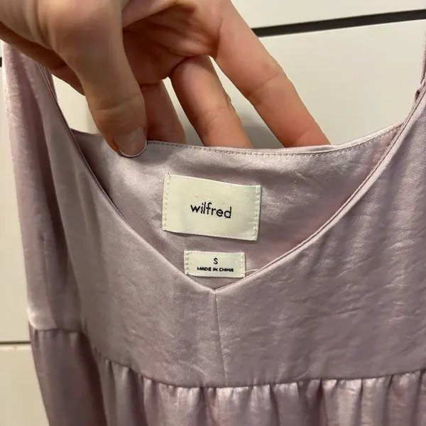 Aritzia Wilfred Lover Satin Mini Dress - Light Purple - Image 4