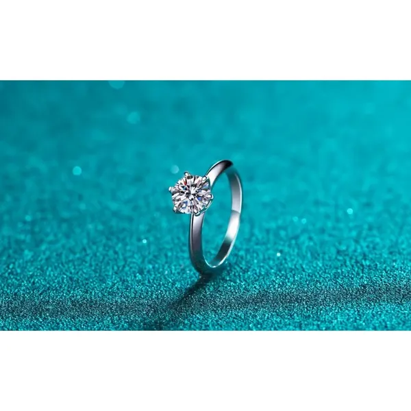 Boutique 1Ct Solitaire Platinum 925 Simulated Diamond Engagement Wedding Ring, Size 8‎ - Image 13