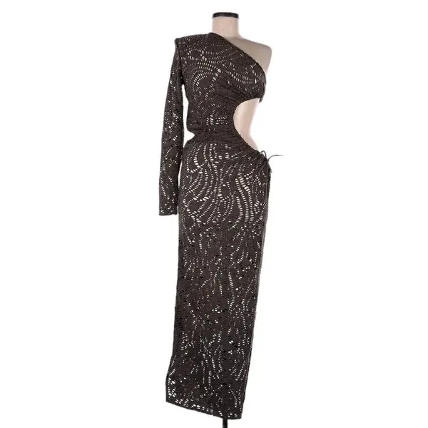Bronx and Banco Mayan Dress in Brown M - Image 5