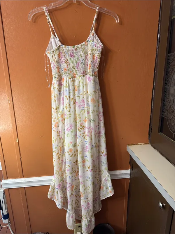 Rue21 Cream Floral High-Low Maxi Dress - Image 4