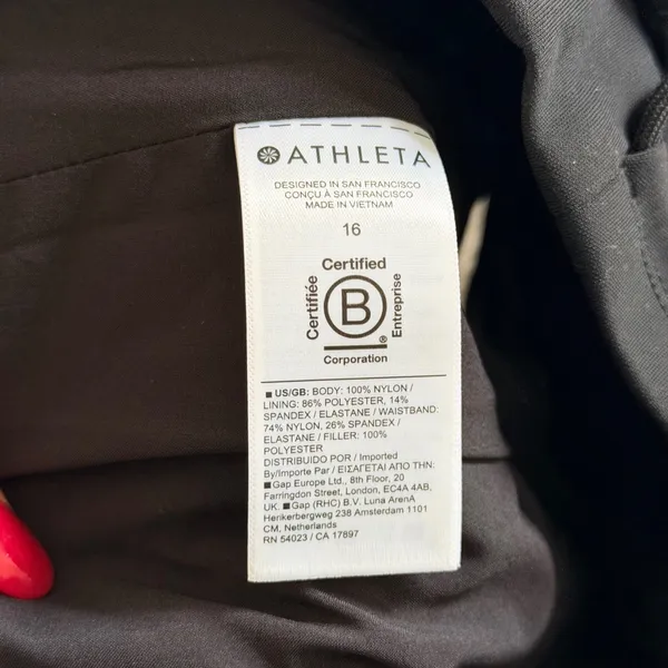 Athleta Apres Ski Short Womens 16 Black‎ Quilted Puffer Insulated Chevron 467120 - Image 7