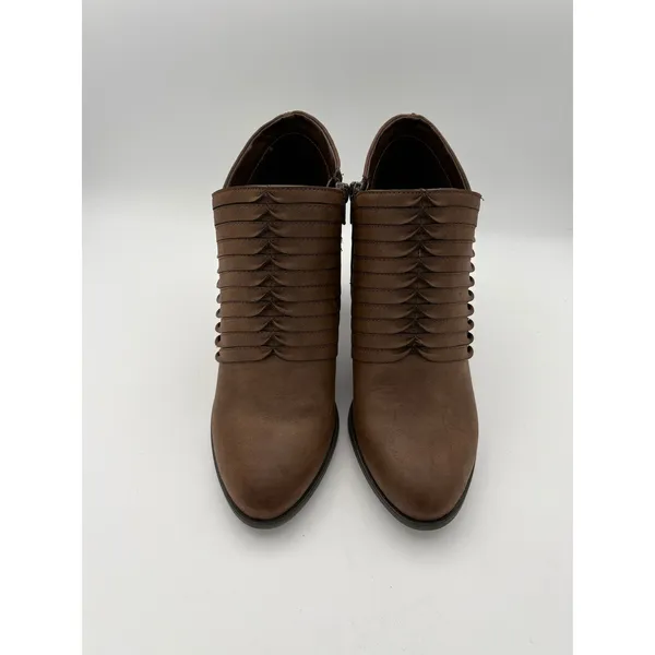 Women’s Fergalicious Size 8 Brown Leather Ankle Boots - Image 3