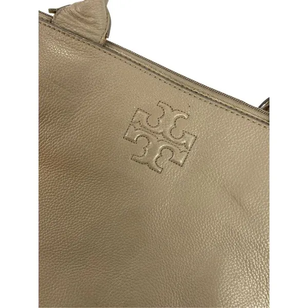 Tory Burch Ella work tote/Large tan pebbled leather/neutral Leather- fair condi - Image 7