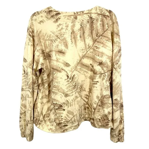 REI Co-op‎ Long Sleeve Pocket T Shirt Fern Botanical Print Women's Large - Image 8