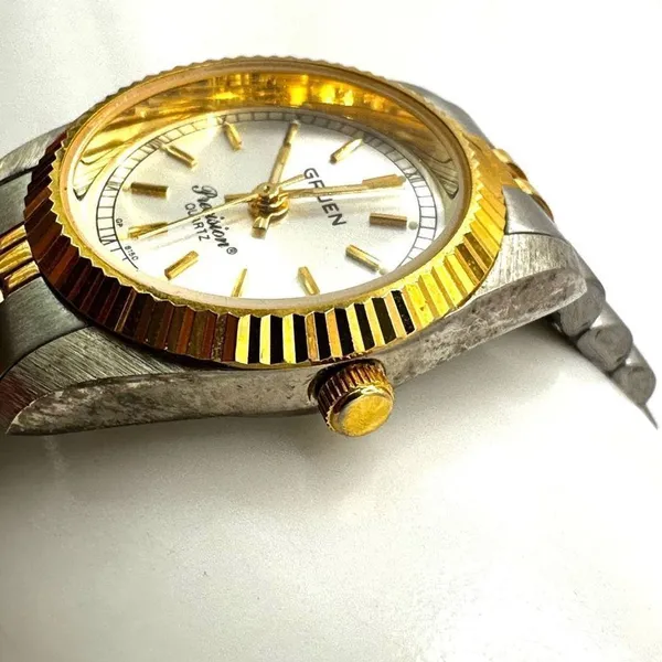 Gruen silver and gold tone watch - Image 5