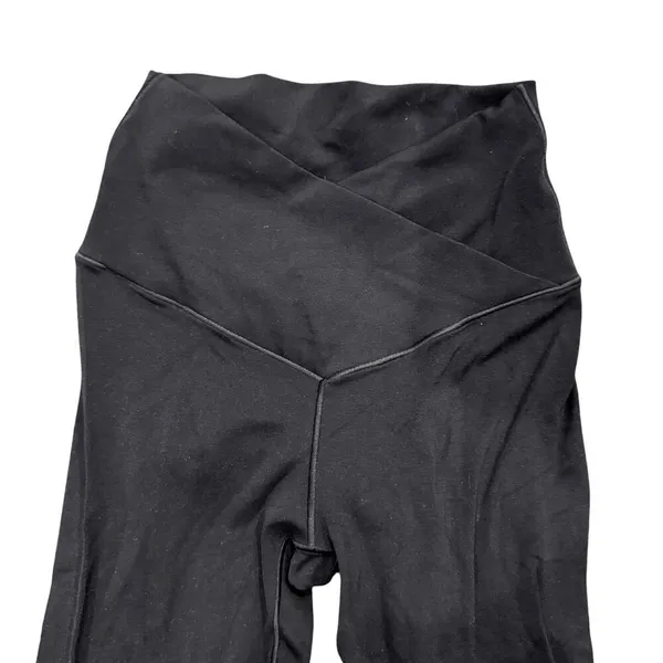 Offline by Aerie Real Me Crossover Flare Hi-Rise Leggings Black, Size XS Short​​ - Image 3
