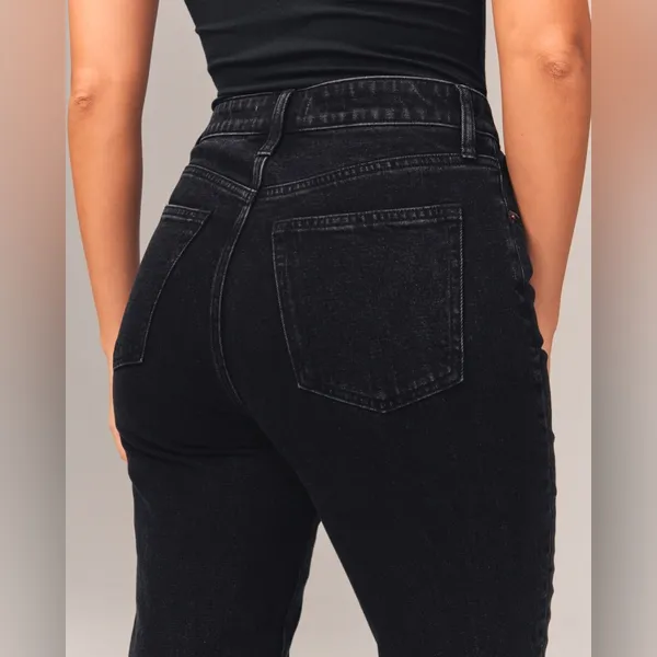 Abercrombie & Fitch Curve Love High Rise Skinny Jean in Black Size 16 (33) - Image 6