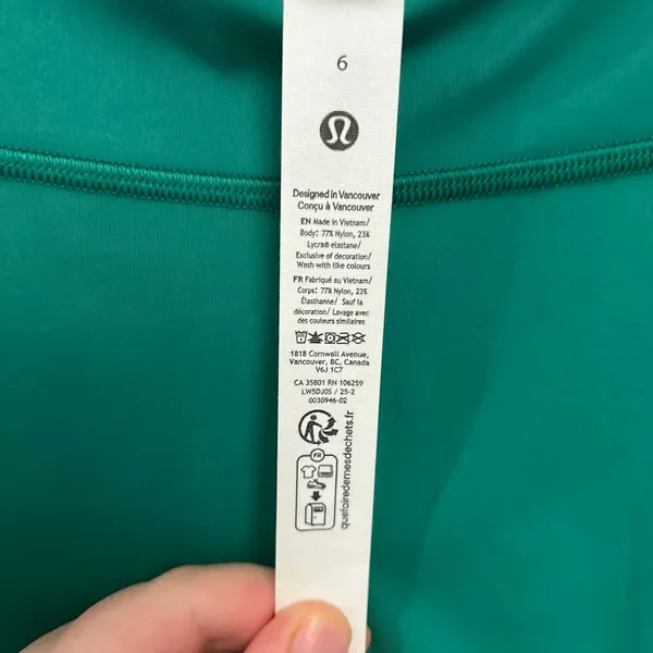 NWT lululemon Wunder Train High-Rise Tight 25 Raceway Green Size 6 Authentic - Image 6