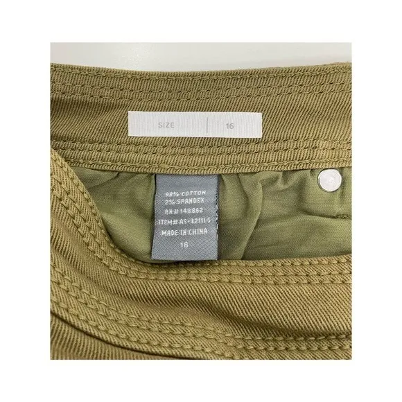 Lovesick‎ Womens Size 16 Olive Green Distressed Skinny Jeans Stretch Khaki - Image 3