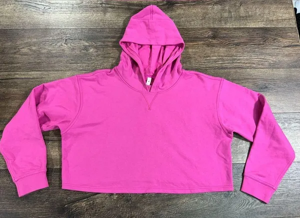 NWOT Lululemon All Yours Cropped Hoodie in Sonic Pink - Image 3