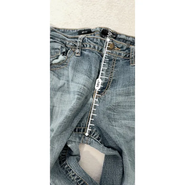 a.n.a. Womens Blue Bootcut Jeans Medium Wash Distressed Size 14 RN93677 - Image 9