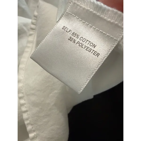 Modern Works Womens‎ White Red Heart Print Button Down Shirt Large High Low Hem - Image 6