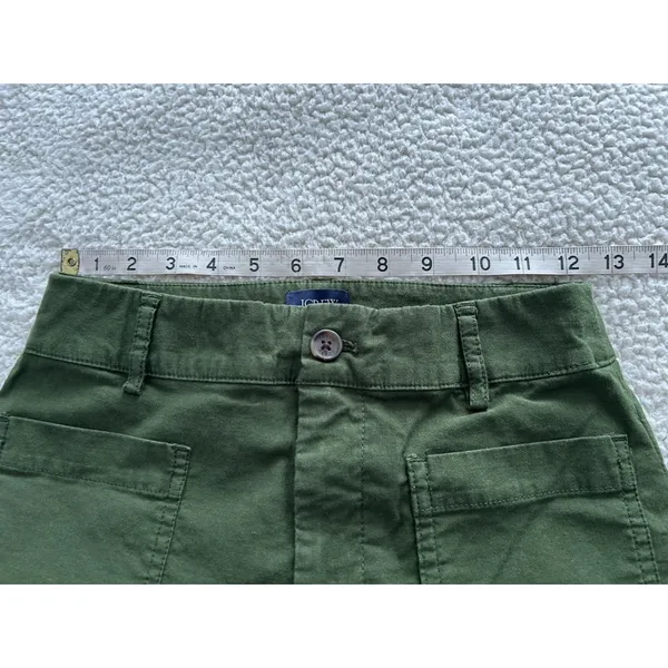J.Crew $118 Lizzie High Rise Patch Pocket Wide Leg Pant Pine Green Size 24T - Image 16