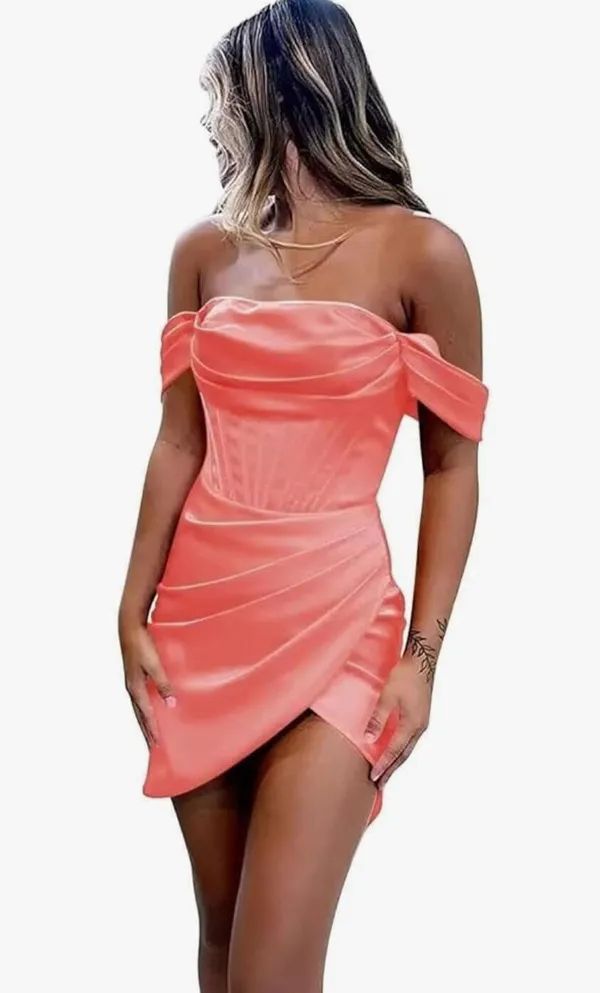 Coral homecoming dress - Image 4