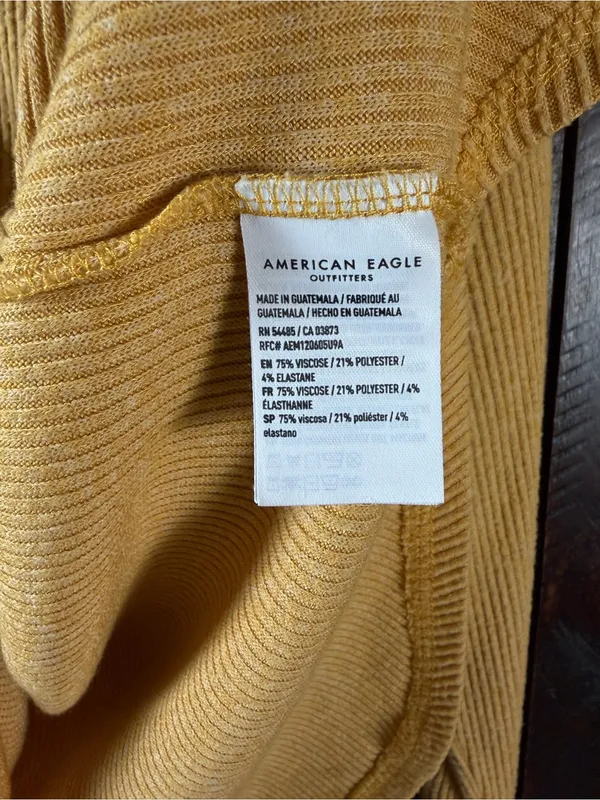 American Eagle Fall Colors Drapey Thermal Long Sleeve Turtleneck Small - Image 5