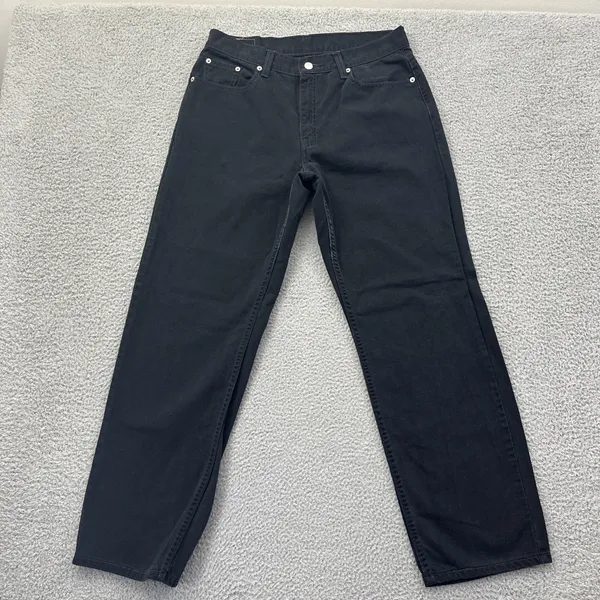 Vintage Levi's 577 Lower Rise Loose Fit Jeans Black Baggy 2000s Women's 12M x 31 - Image 2