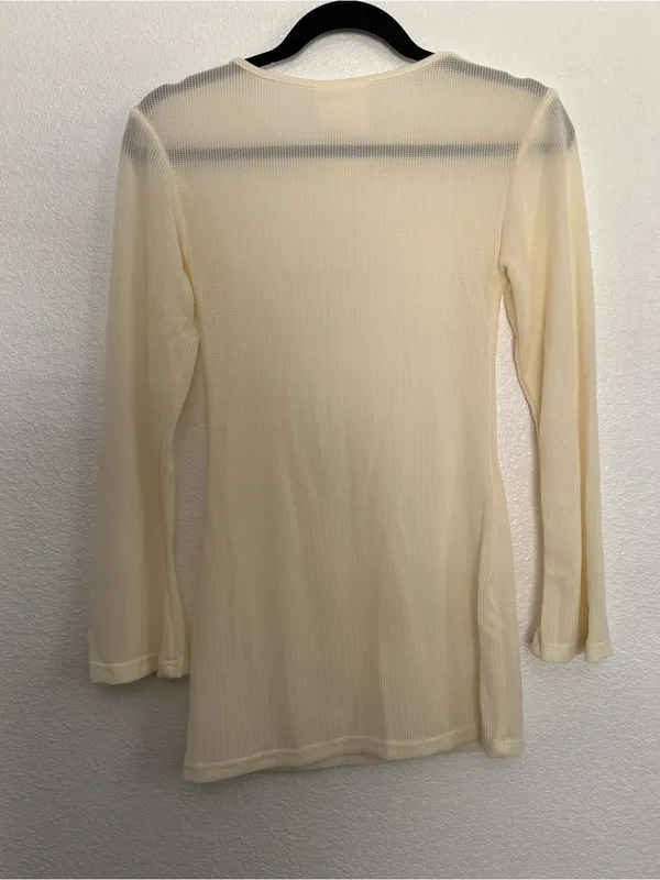 NWT Divino Seas Sheer Long Sleeve Swim Coverup Mini Dress Small - Image 4