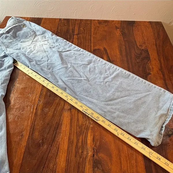 VIP‎ Jeans Womens Size 7/28 Light Wash High Rise Wide Leg Baggy Denim Jeans - Image 5