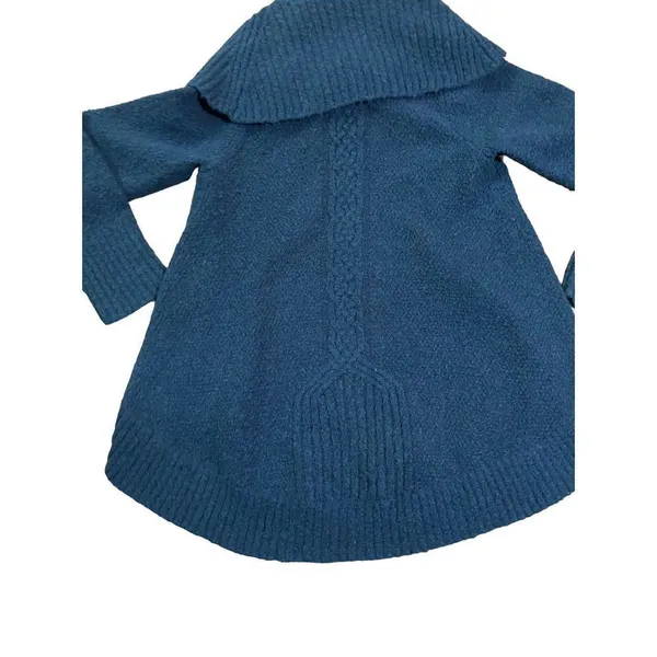 Anthropologie Angel‎ Of The North Cowl Neck teal Sweater size small - Image 4